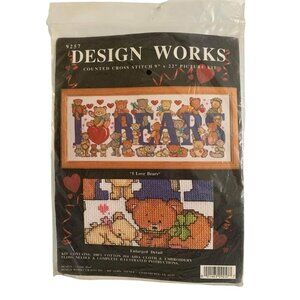 Design Works I Love Bears counted Cross Stitch Kit - New